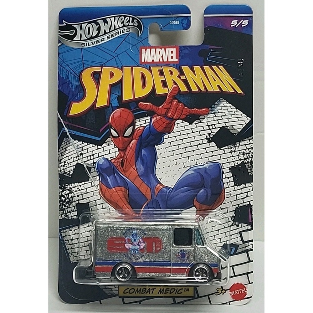 2026 Hot Wheels Silver Series Spider Man Combat Medic NEW Toy Collectible Gift